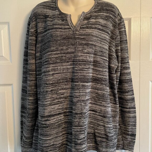 Le Chateau Gray stripe blend Tunic sweater Womens XXL - Picture 4 of 11
